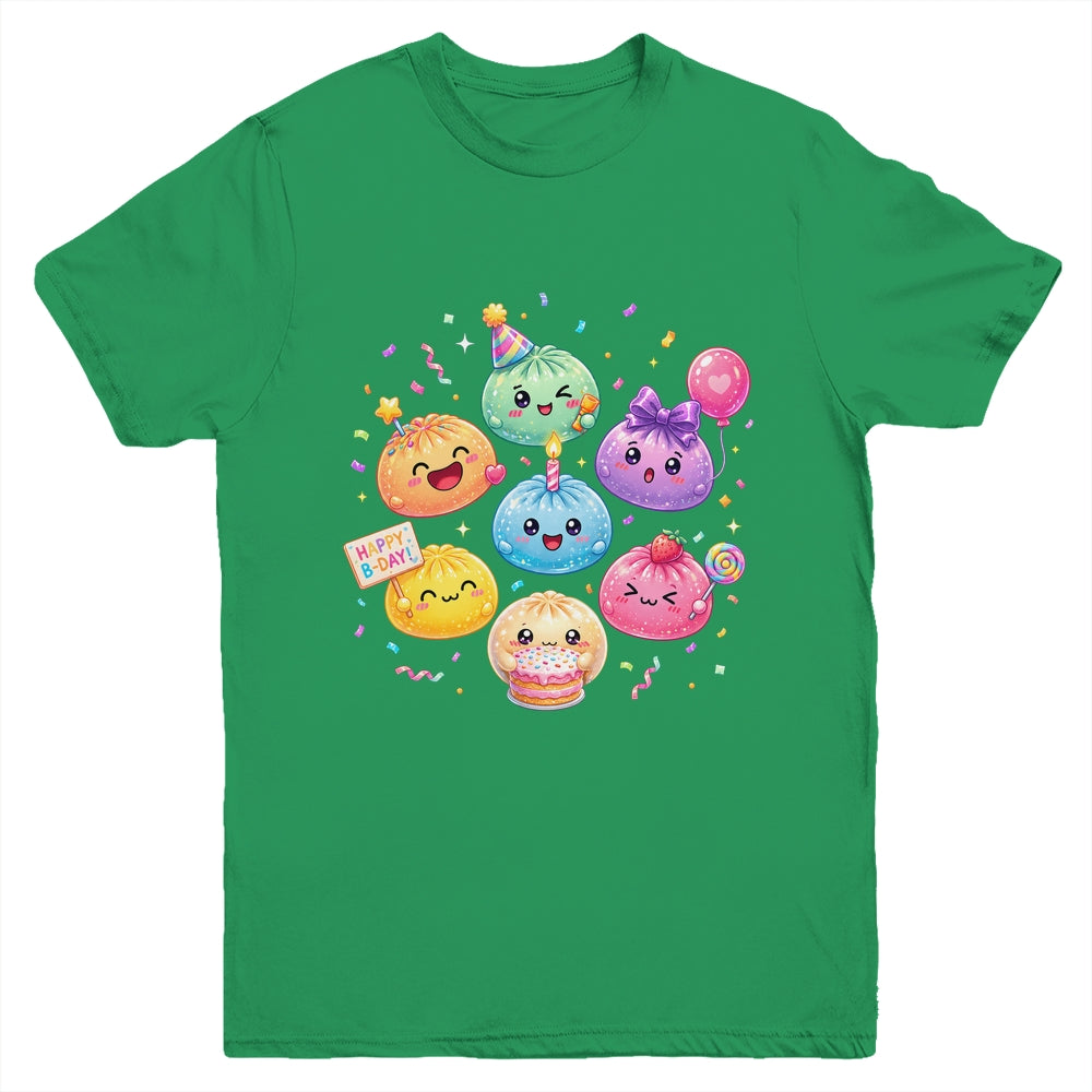 Dumpling Birthday Party Cute Dumplings Squishy Kids Girls Youth Shirt | siriusteestore