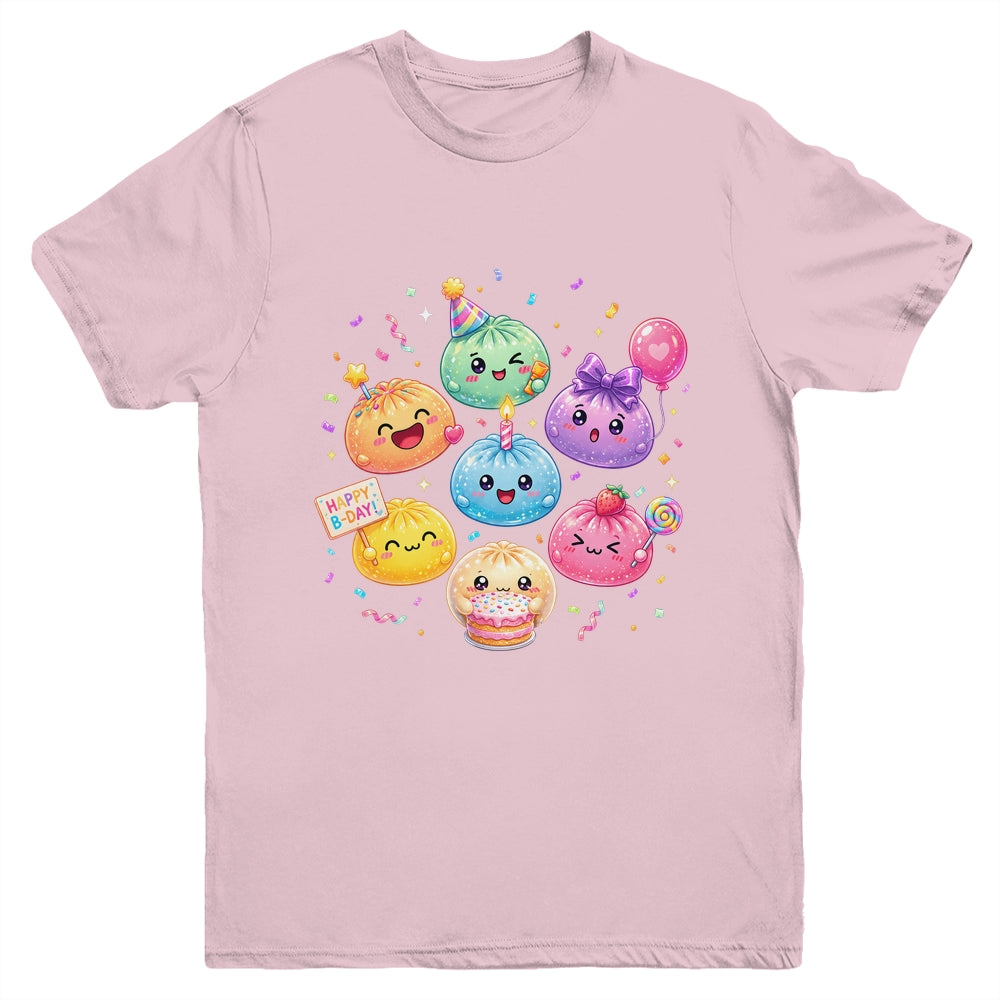 Dumpling Birthday Party Cute Dumplings Squishy Kids Girls Youth Shirt | siriusteestore