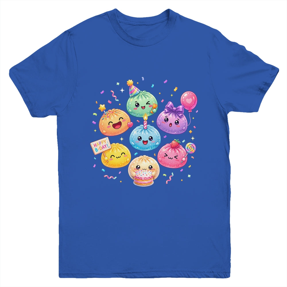 Dumpling Birthday Party Cute Dumplings Squishy Kids Girls Youth Shirt | siriusteestore