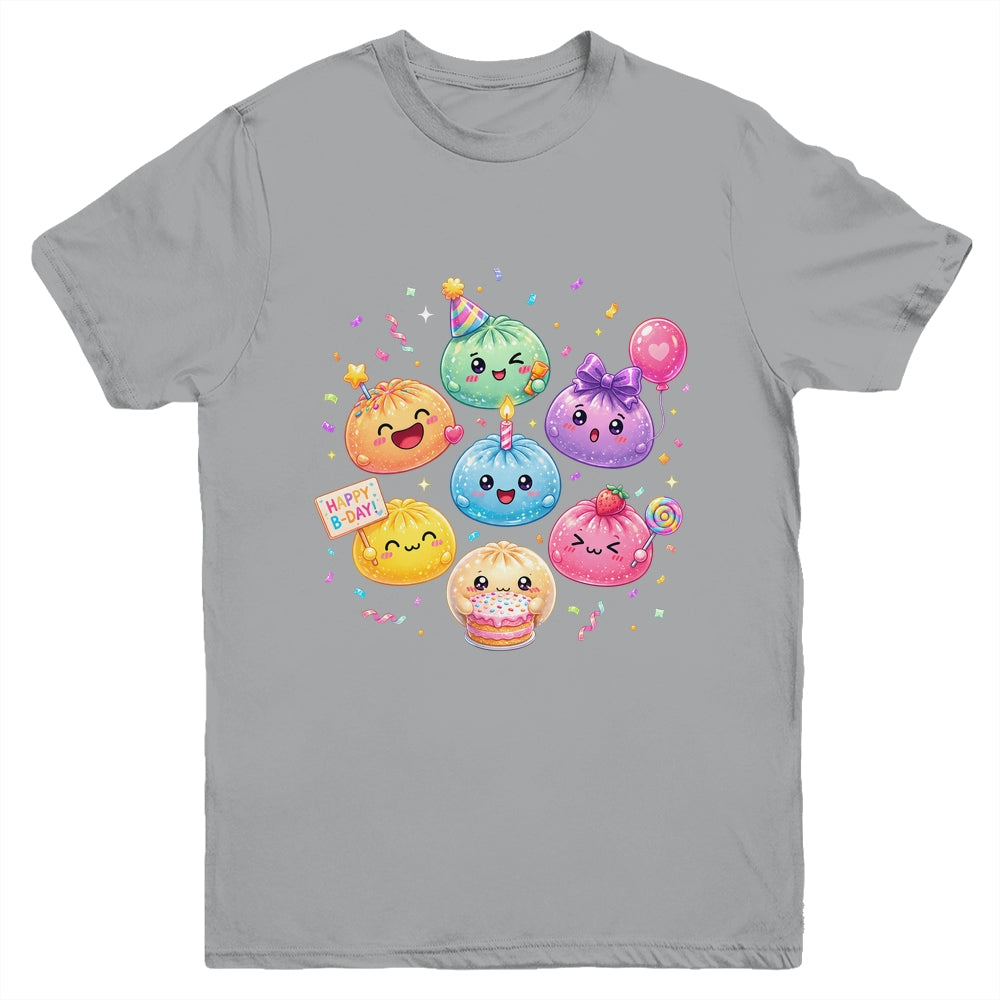 Dumpling Birthday Party Cute Dumplings Squishy Kids Girls Youth Shirt | siriusteestore