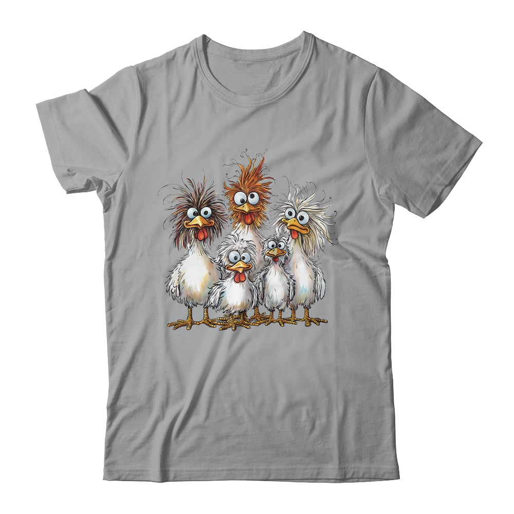 Eagerlys Colorful Funny Chicken Art Crazy Chicken Family Shirt & Tank Top | siriusteestore
