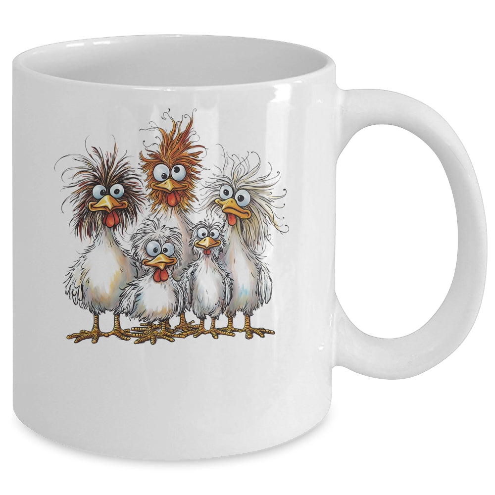 Eagerlys Colorful Funny Chicken Art Crazy Chicken Family Mug | siriusteestore