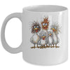 Eagerlys Colorful Funny Chicken Art Crazy Chicken Family Mug | siriusteestore