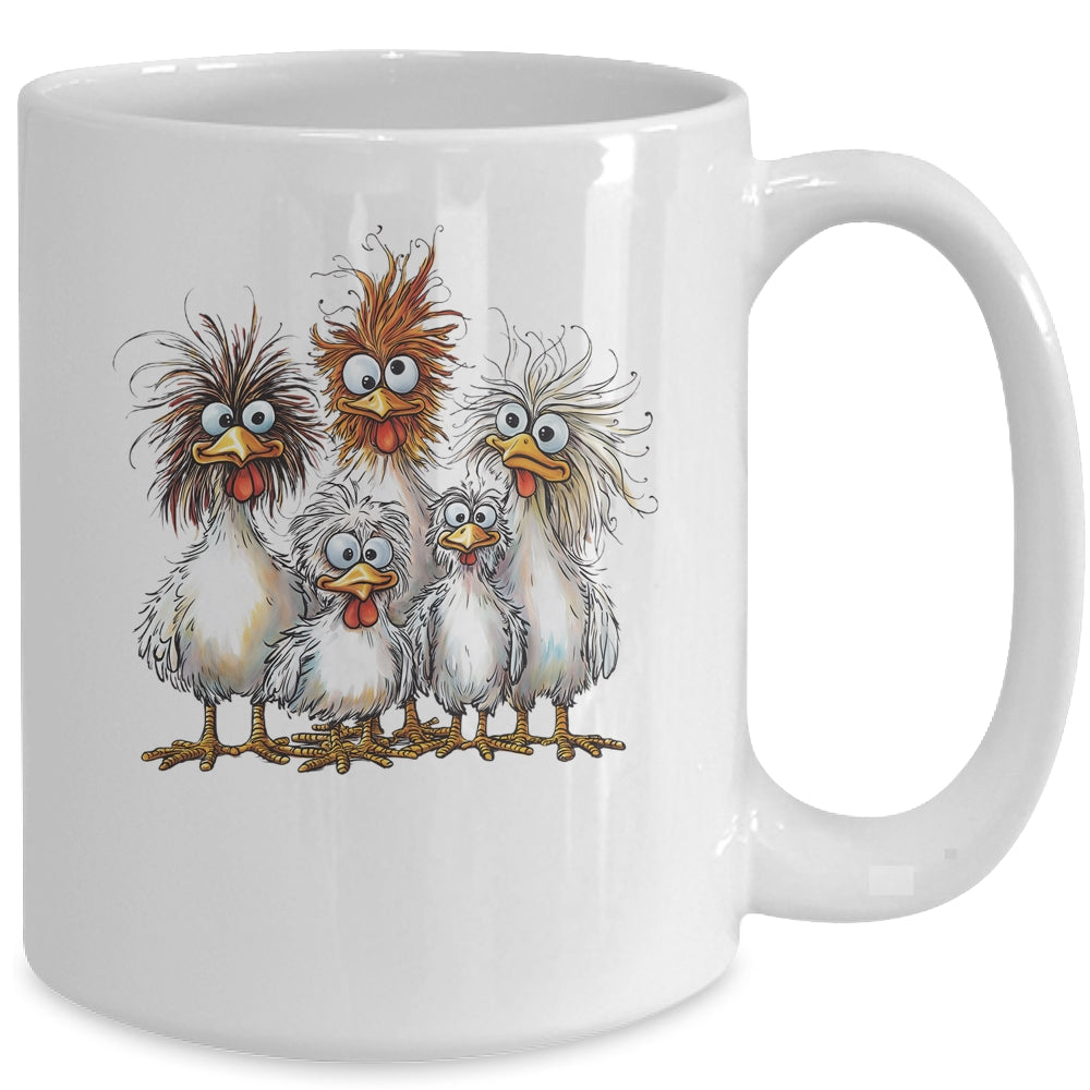 Eagerlys Colorful Funny Chicken Art Crazy Chicken Family Mug | siriusteestore