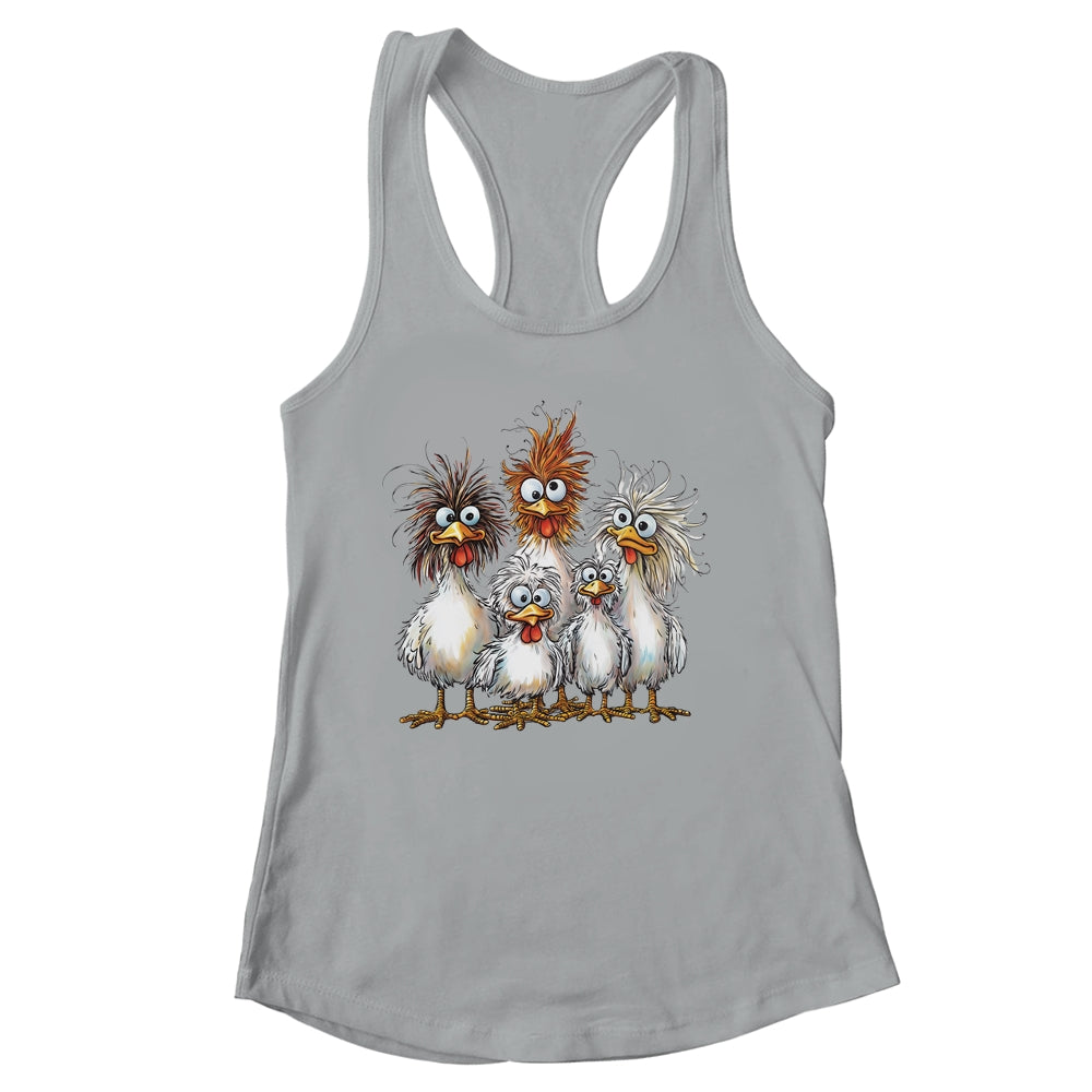 Eagerlys Colorful Funny Chicken Art Crazy Chicken Family Shirt & Tank Top | siriusteestore