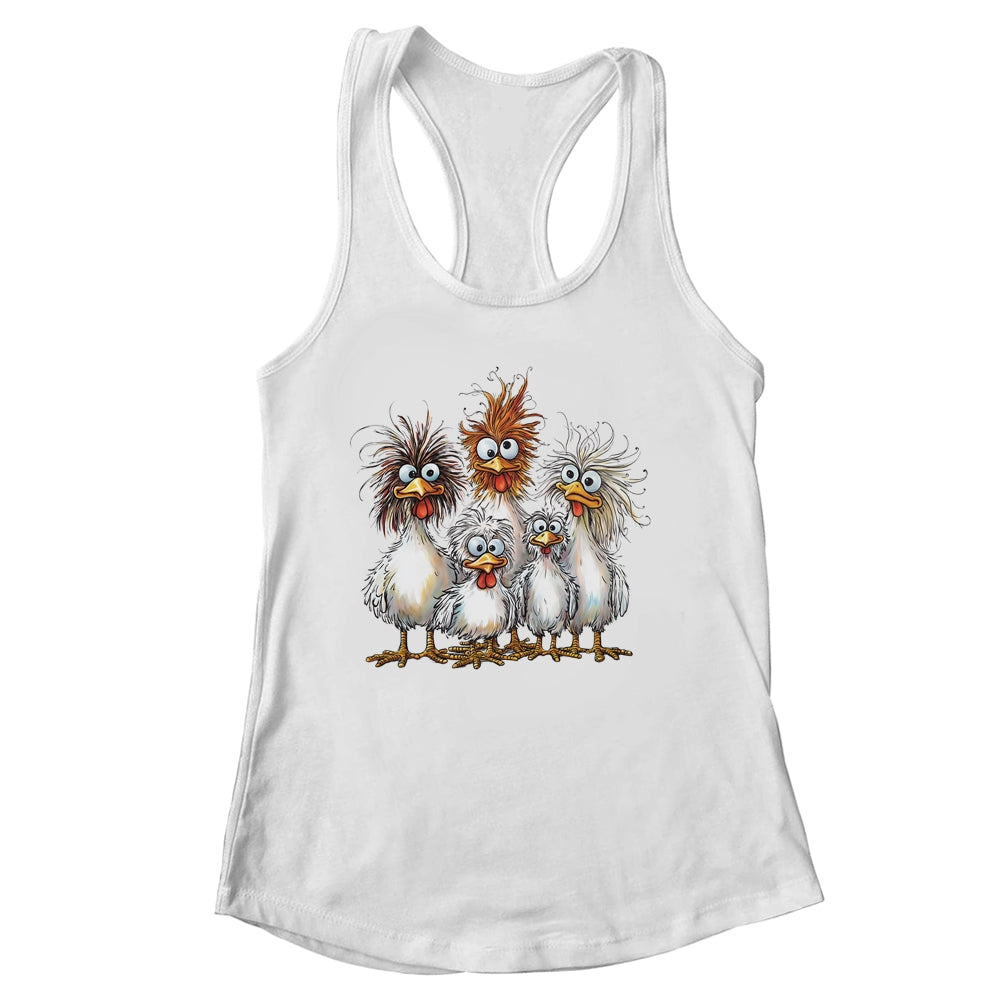 Eagerlys Colorful Funny Chicken Art Crazy Chicken Family Shirt & Tank Top | siriusteestore