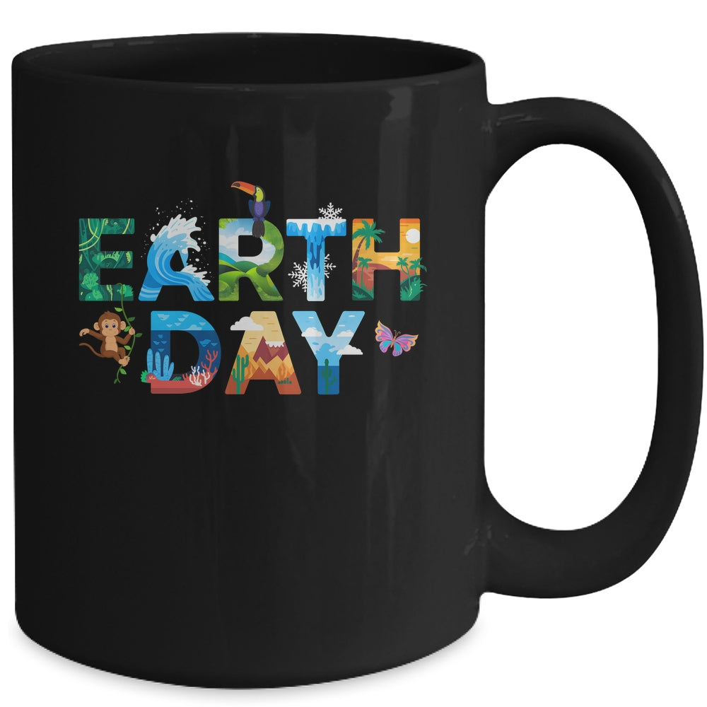 Earth Day 2025 Environmental Protection Save Tree Animals Mug | siriusteestore
