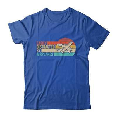 Easily Distracted By Airplanes Funny Pilot Aviation Plane Shirt & Hoodie | siriusteestore