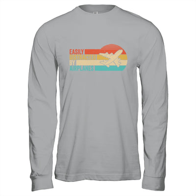 Easily Distracted By Airplanes Funny Pilot Aviation Plane Shirt & Hoodie | siriusteestore