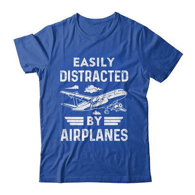 Easily Distracted By Airplanes Pilot Design For Men Funny Shirt & Hoodie | siriusteestore