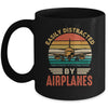 Easily Distracted By Airplanes Pilot Funny Aviation Mug | siriusteestore