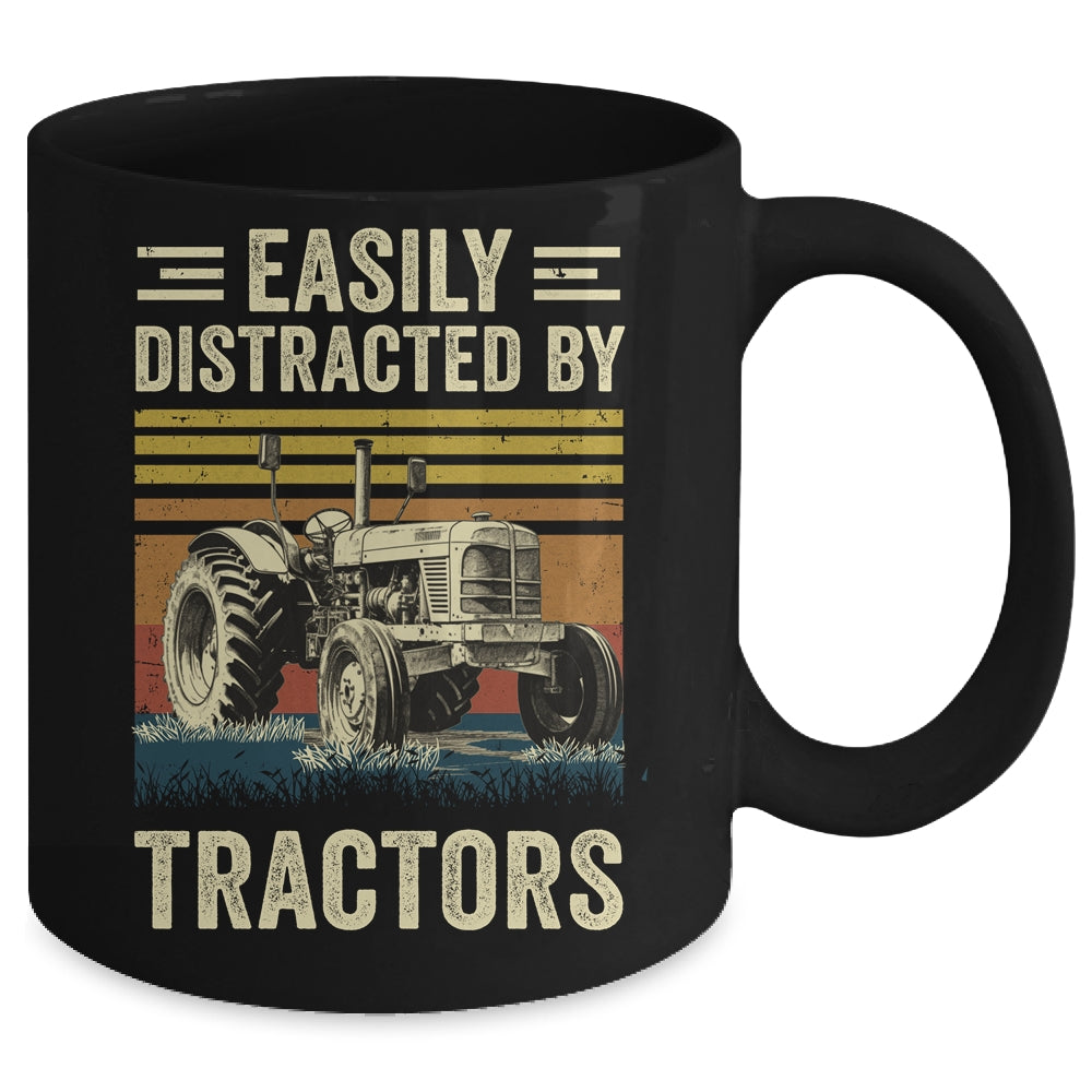 Easily Distracted By Tractor Art Men Farming Farmer Truck Mug | siriusteestore