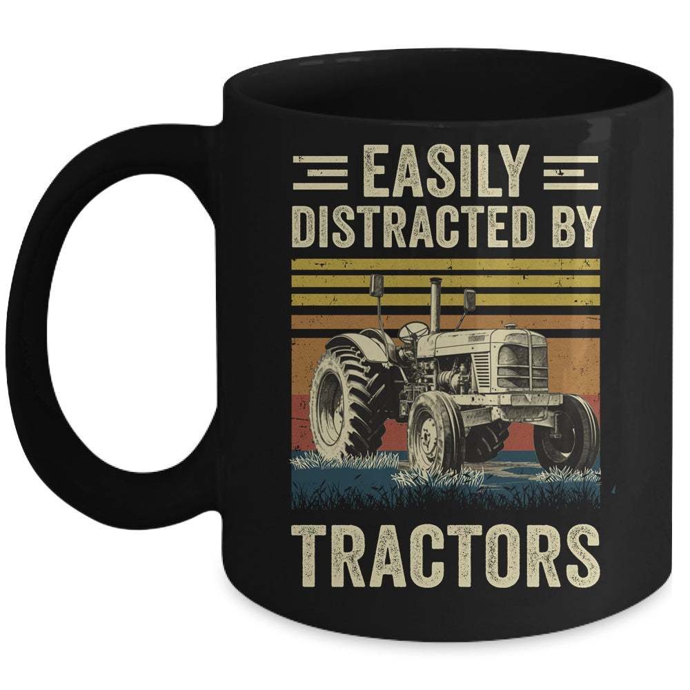 Easily Distracted By Tractor Art Men Farming Farmer Truck Mug | siriusteestore