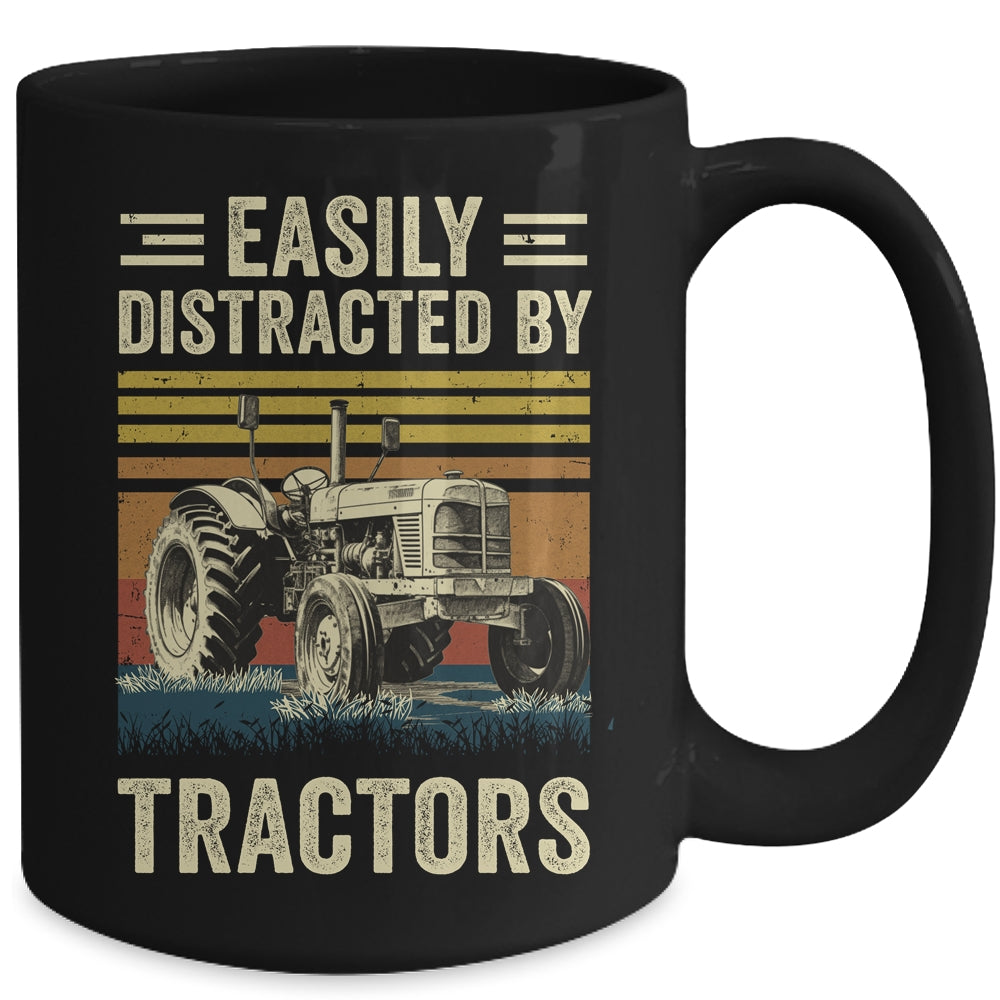 Easily Distracted By Tractor Art Men Farming Farmer Truck Mug | siriusteestore