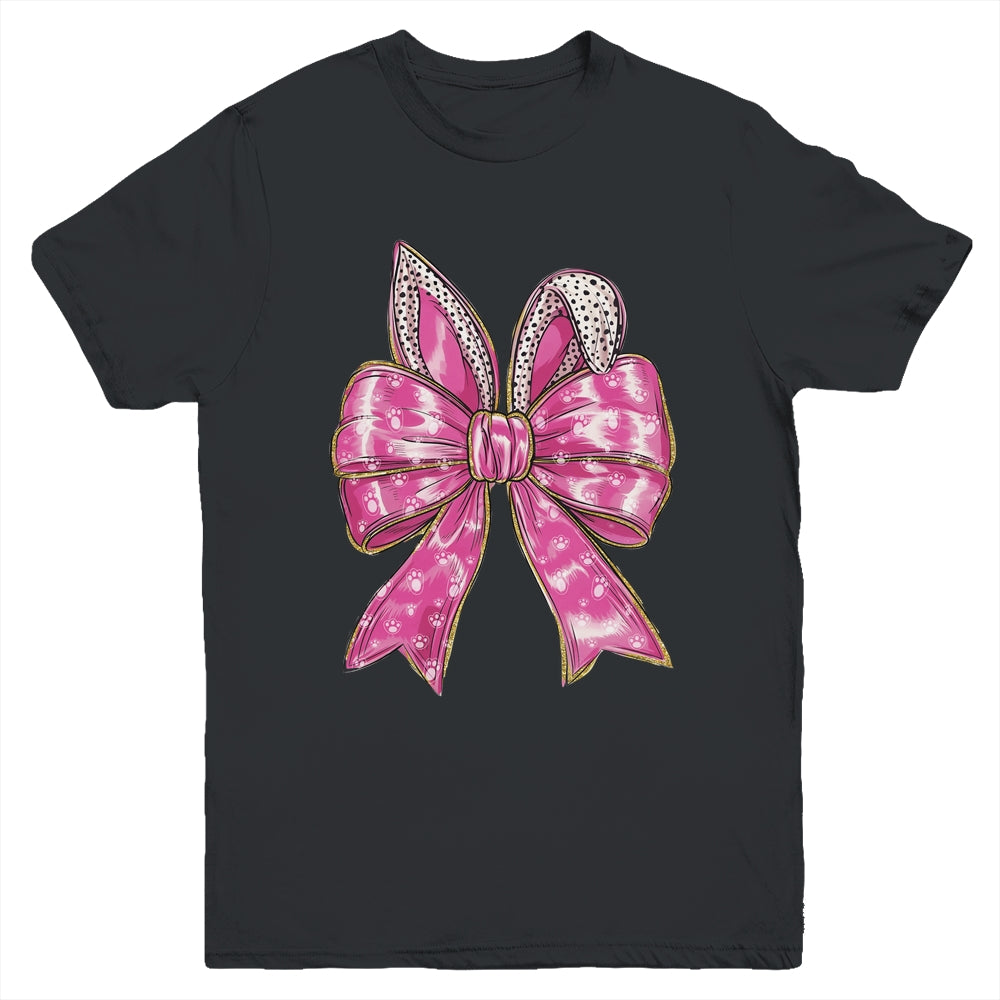 Easter Bunny Coquette Easter Day Happy Women Girls Jesus Youth Shirt | siriusteestore