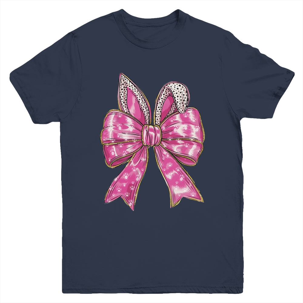 Easter Bunny Coquette Easter Day Happy Women Girls Jesus Youth Shirt | siriusteestore