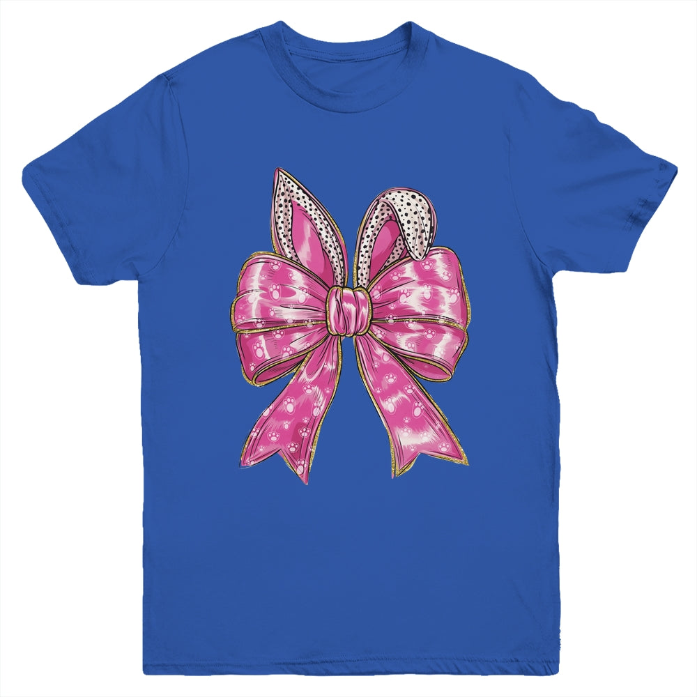 Easter Bunny Coquette Easter Day Happy Women Girls Jesus Youth Shirt | siriusteestore