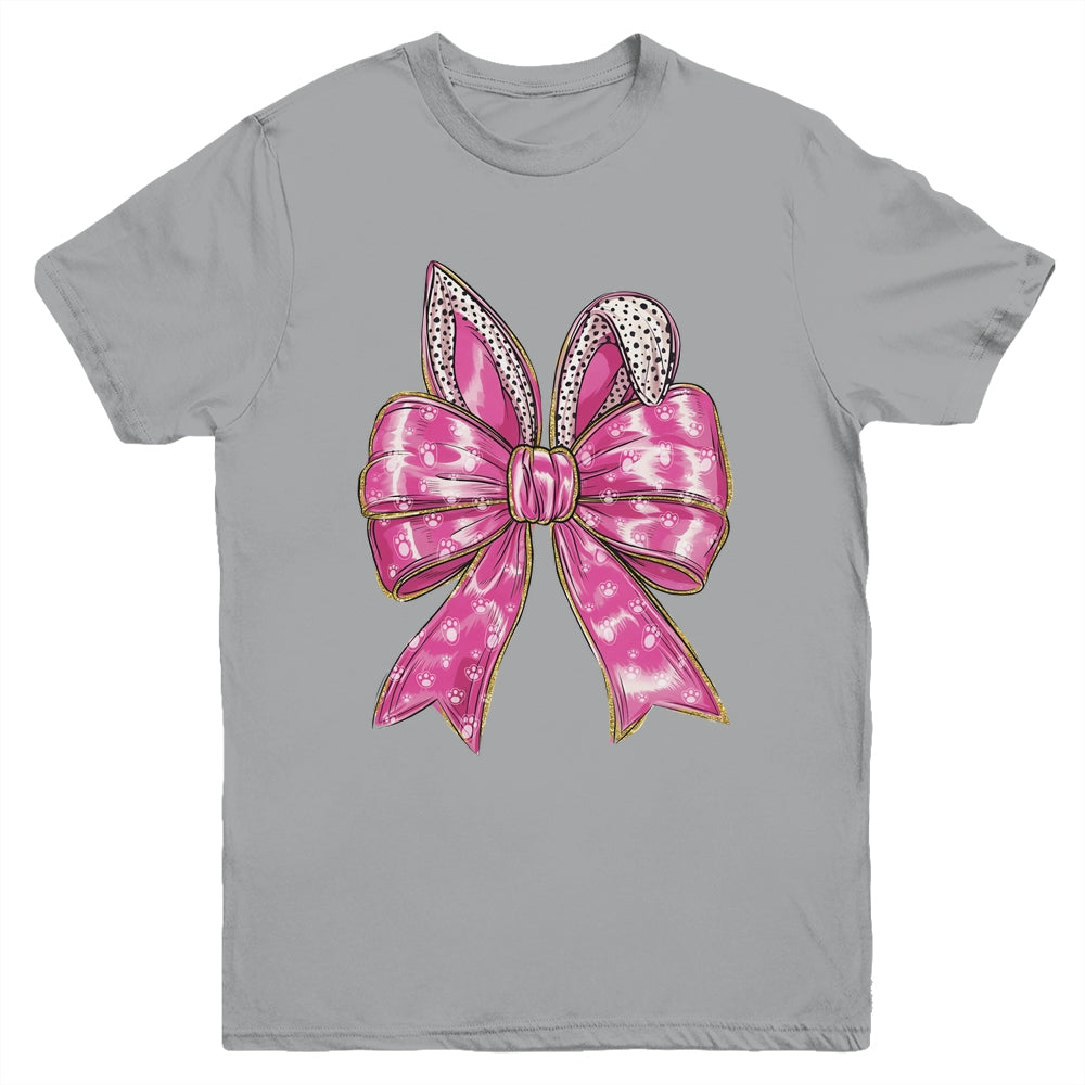 Easter Bunny Coquette Easter Day Happy Women Girls Jesus Youth Shirt | siriusteestore