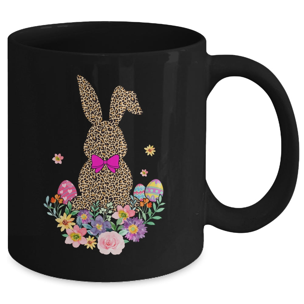 Easter Bunny Leopard Plaid Buffalo Rabbit Easter Day Mug | siriusteestore