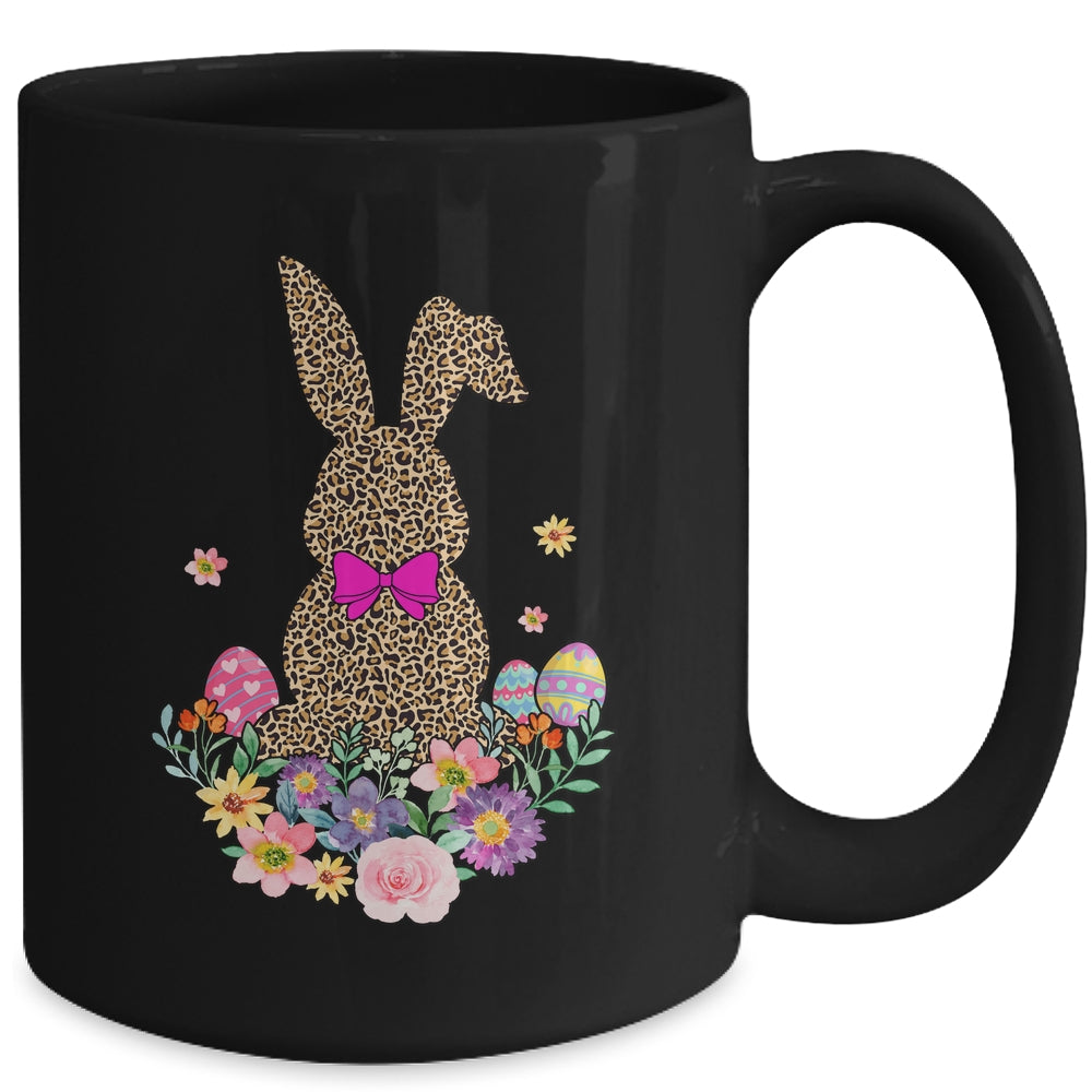 Easter Bunny Leopard Plaid Buffalo Rabbit Easter Day Mug | siriusteestore
