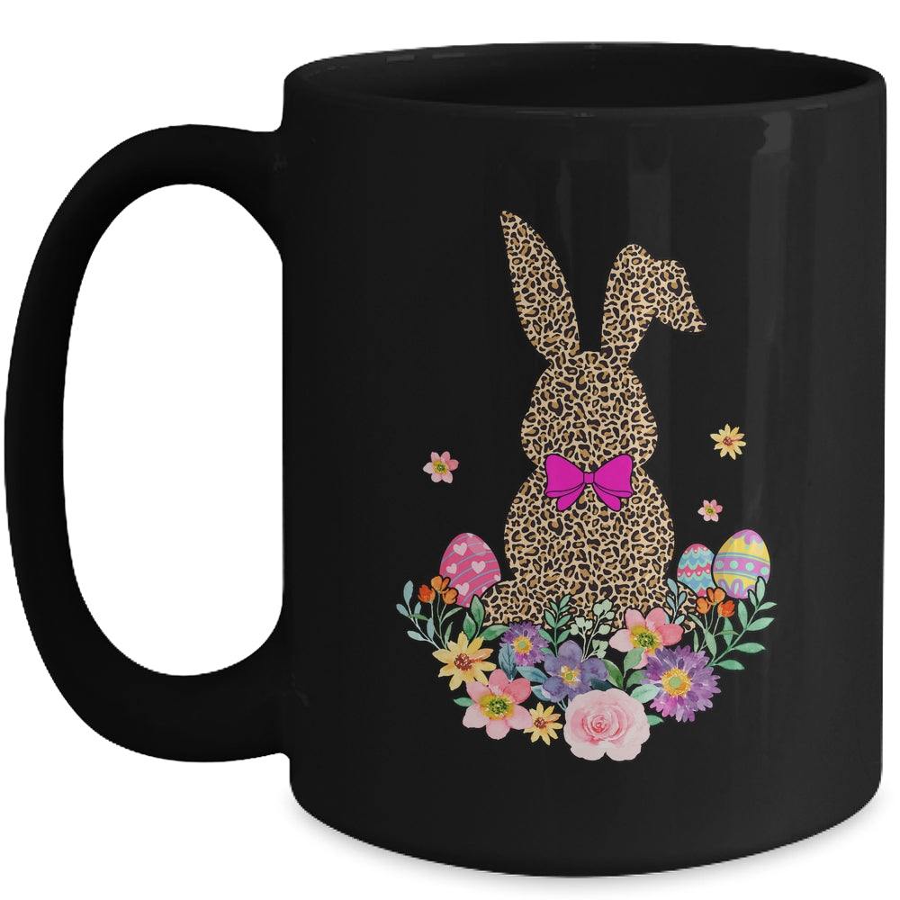Easter Bunny Leopard Plaid Buffalo Rabbit Easter Day Mug | siriusteestore
