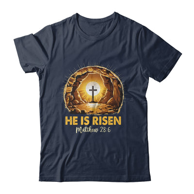 Easter He Is Risen Cross Matthew Jesus Christian Men Women Shirt & Hoodie | siriusteestore