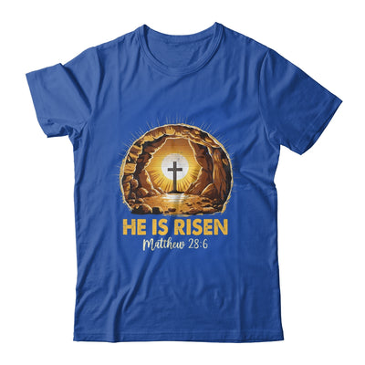 Easter He Is Risen Cross Matthew Jesus Christian Men Women Shirt & Hoodie | siriusteestore