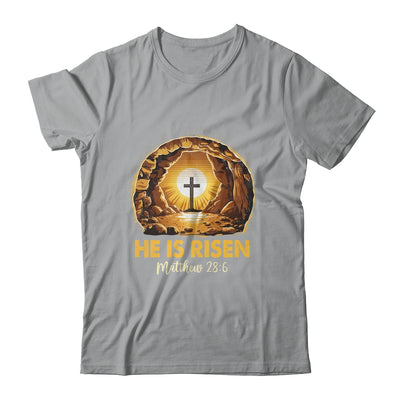 Easter He Is Risen Cross Matthew Jesus Christian Men Women Shirt & Hoodie | siriusteestore
