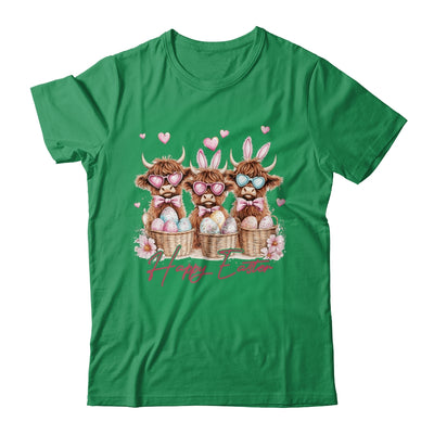 Easter Highland Cow Cute Cow Easter Retro Happy Easter Shirt & Sweatshirt | siriusteestore