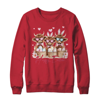 Easter Highland Cow Cute Cow Easter Retro Happy Easter Shirt & Sweatshirt | siriusteestore