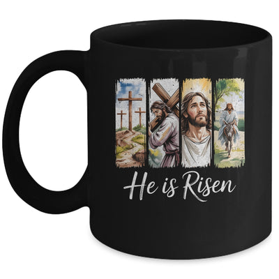 Easter Jesus He Is Risen 4 Scenes Christian Men Women Mug | siriusteestore