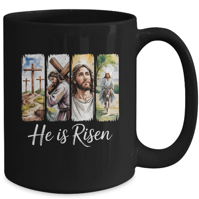 Easter Jesus He Is Risen 4 Scenes Christian Men Women Mug | siriusteestore