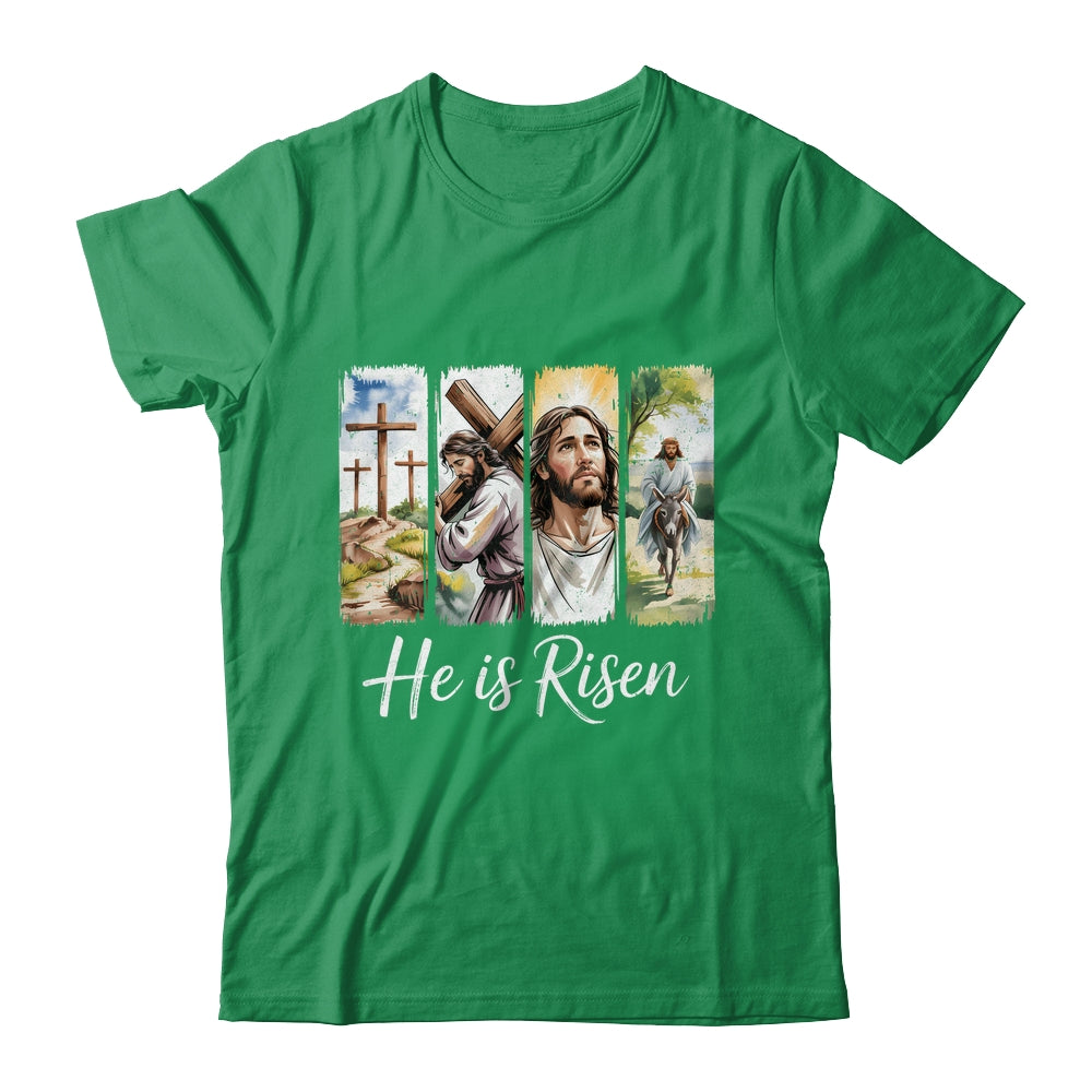 Easter Jesus He Is Risen 4 Scenes Christian Men Women Shirt & Hoodie | siriusteestore
