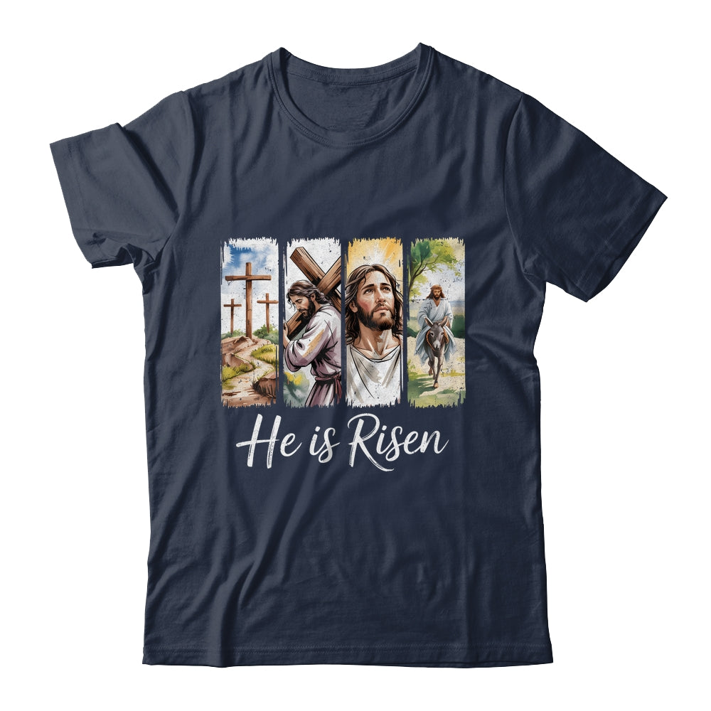 Easter Jesus He Is Risen 4 Scenes Christian Men Women Shirt & Hoodie | siriusteestore