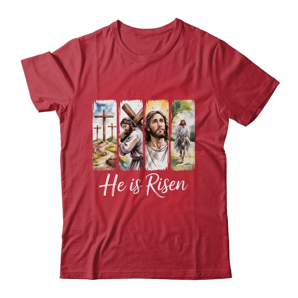 Easter Jesus He Is Risen 4 Scenes Christian Men Women Shirt & Hoodie | siriusteestore
