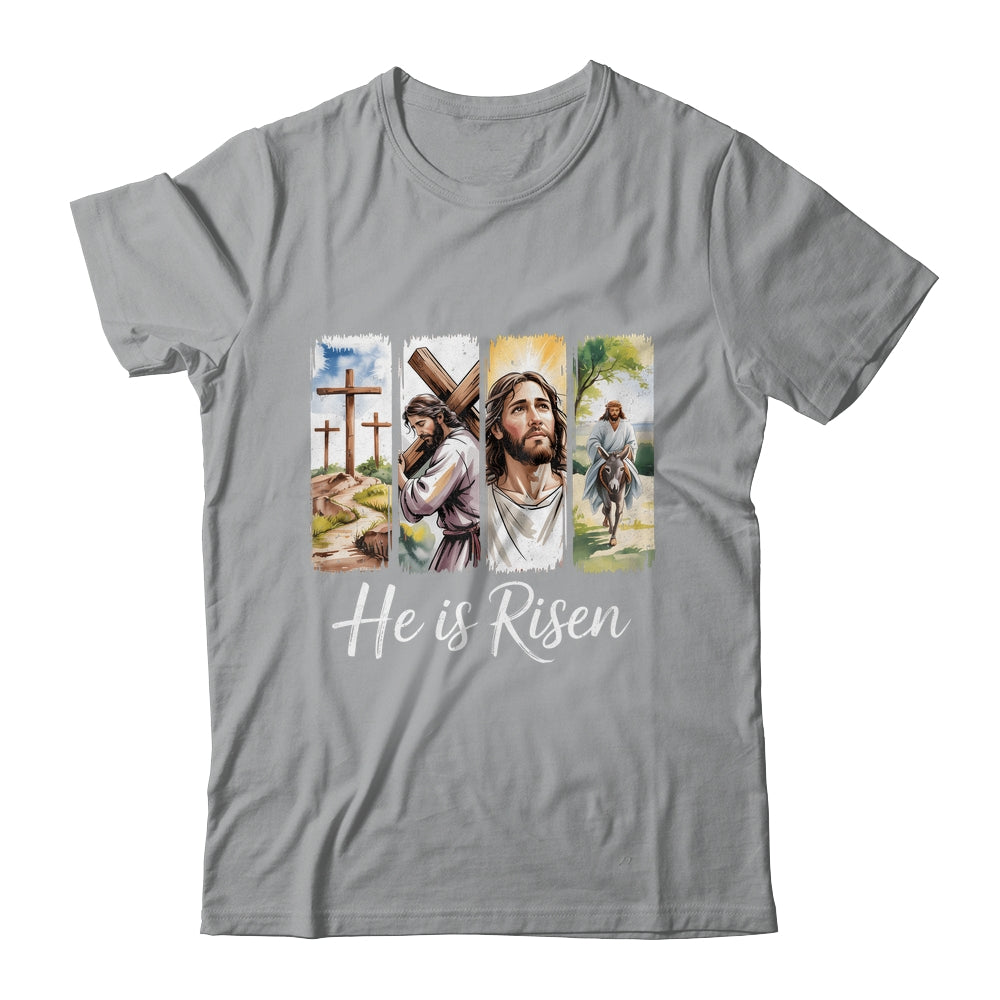 Easter Jesus He Is Risen 4 Scenes Christian Men Women Shirt & Hoodie | siriusteestore
