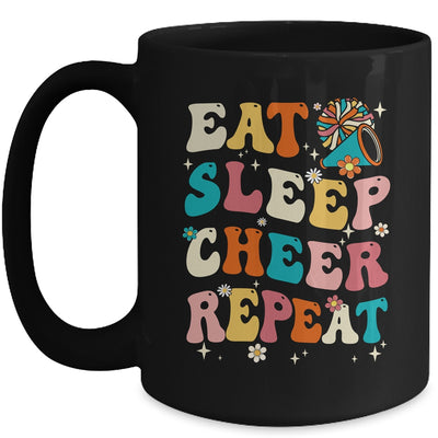 Eat Sleep Cheer Repeat Cheerleader Cheerleading Women Girls Mug | siriusteestore