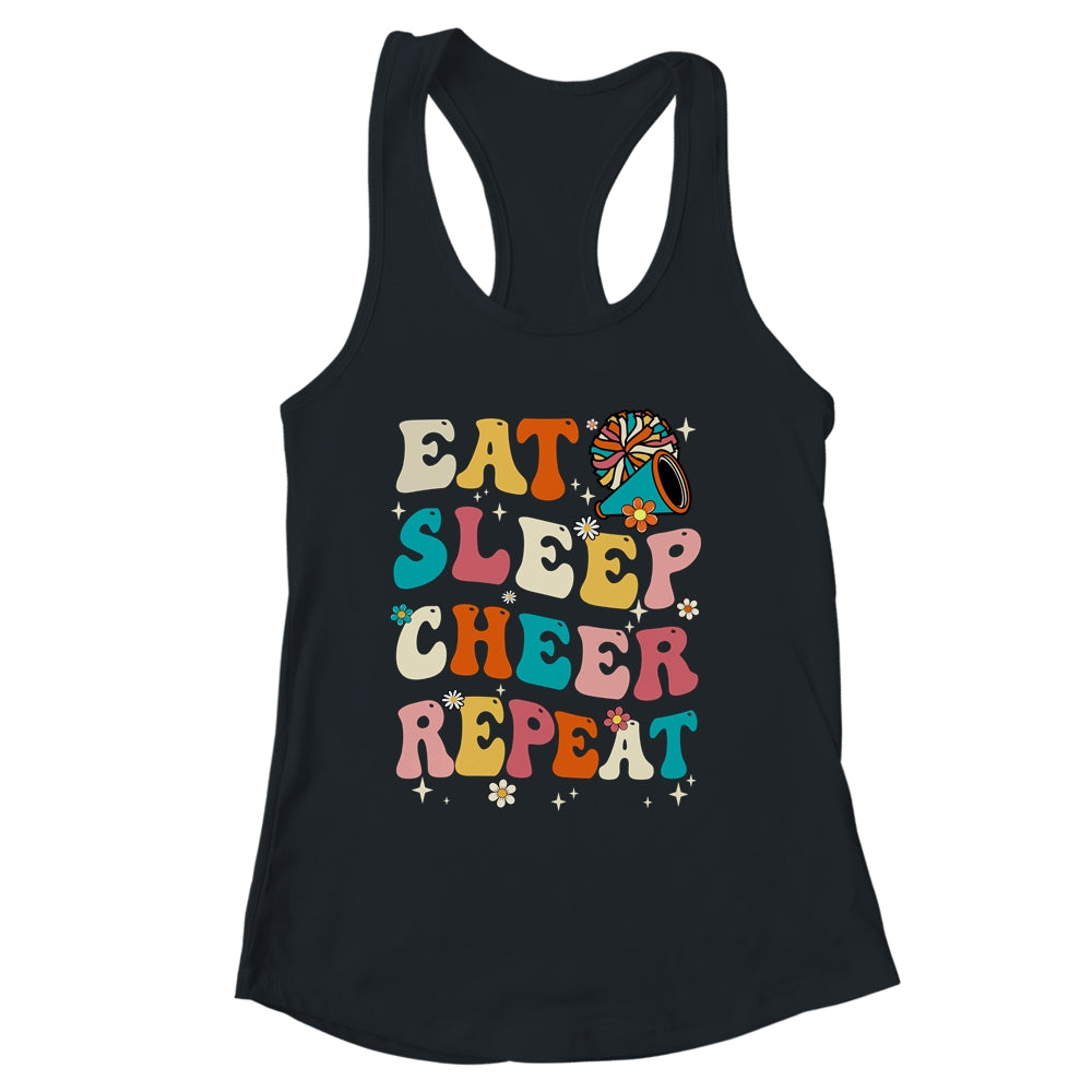 Eat Sleep Cheer Repeat Cheerleader Cheerleading Women Girls Shirt & Tank Top | siriusteestore