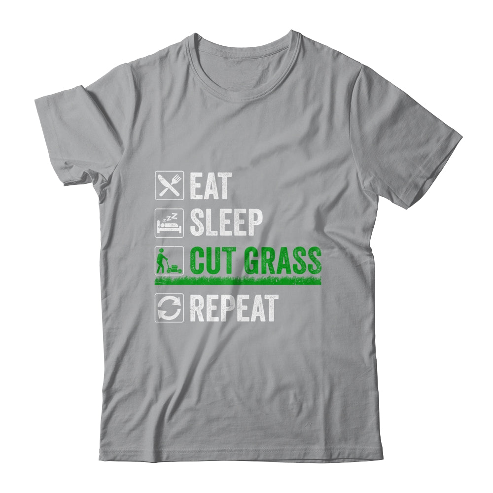Eat Sleep Cut Grass Landscaping Funny Lawn Mowing Lawn Mower Shirt & Tank Top | siriusteestore