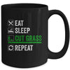 Eat Sleep Cut Grass Landscaping Funny Lawn Mowing Lawn Mower Mug | siriusteestore