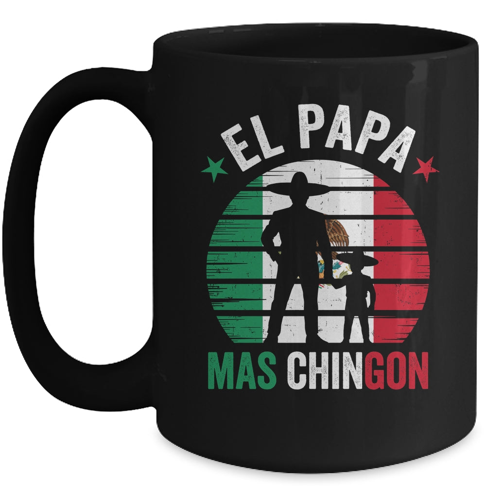 El Papa Mas Chingon Mexican Dad Fathers Day Mexican Flag Mug | siriusteestore