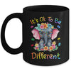 Elephant Autism Awareness It's Ok To Be Different Boys Kids Mug | siriusteestore