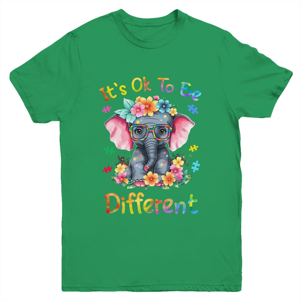 Elephant Autism Awareness It's Ok To Be Different Boys Kids Youth Shirt | siriusteestore