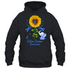 Elephant Blue Ribbon Colon Cancer Awareness Sunflower Shirt & Hoodie | siriusteestore