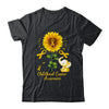 Elephant Gold Ribbon Childhood Cancer Awareness Sunflower Shirt & Hoodie | siriusteestore