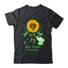 Elephant Green Ribbon Liver Cancer Awareness Sunflower Shirt & Hoodie | siriusteestore