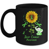 Elephant Green Ribbon Liver Cancer Awareness Sunflower Mug | siriusteestore