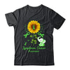 Elephant Green Ribbon Lymphoma Cancer Awareness Sunflower Shirt & Hoodie | siriusteestore