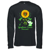 Elephant Green Ribbon Lymphoma Cancer Awareness Sunflower Shirt & Hoodie | siriusteestore
