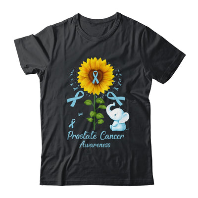 Elephant Light Blue Ribbon Prostate Cancer Awareness Sunflower Shirt & Hoodie | siriusteestore